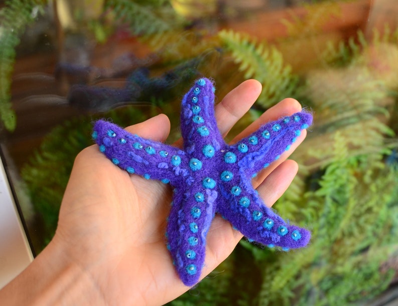 Needle Felt Starfish Brooch Etsy
