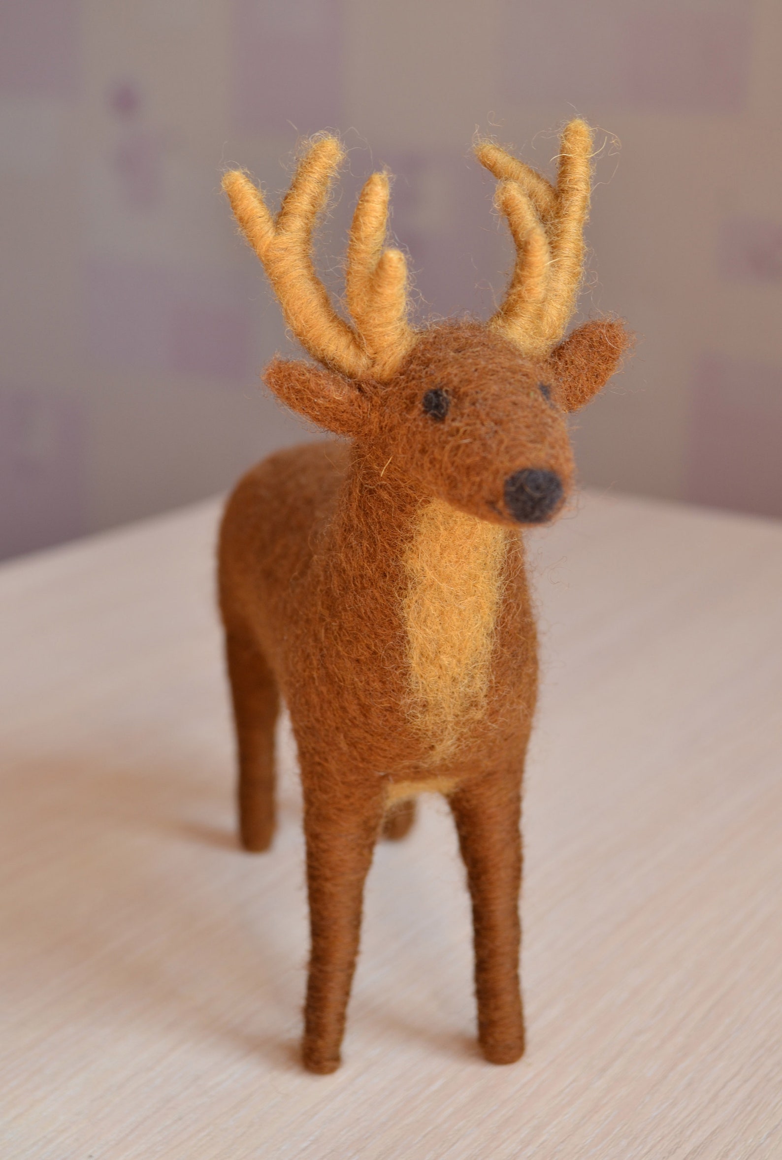 Needle Felted Deer Felt Animals Felt Deer Toy Needle Felted Etsy