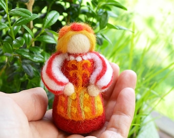 Felted Wool Girl Doll