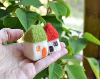 Two houses made of wool