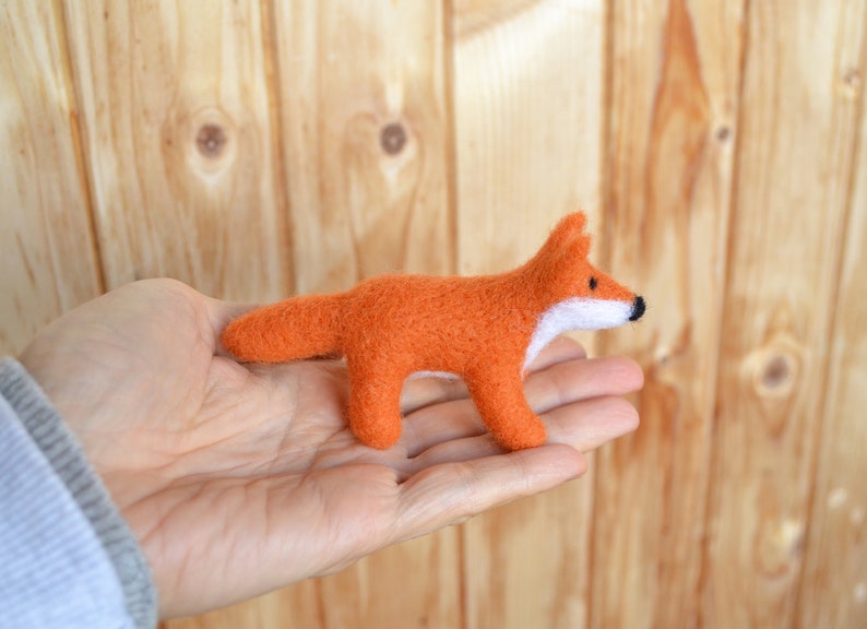 Fox family Soft needle fox toy Felted Waldorf animals image 4