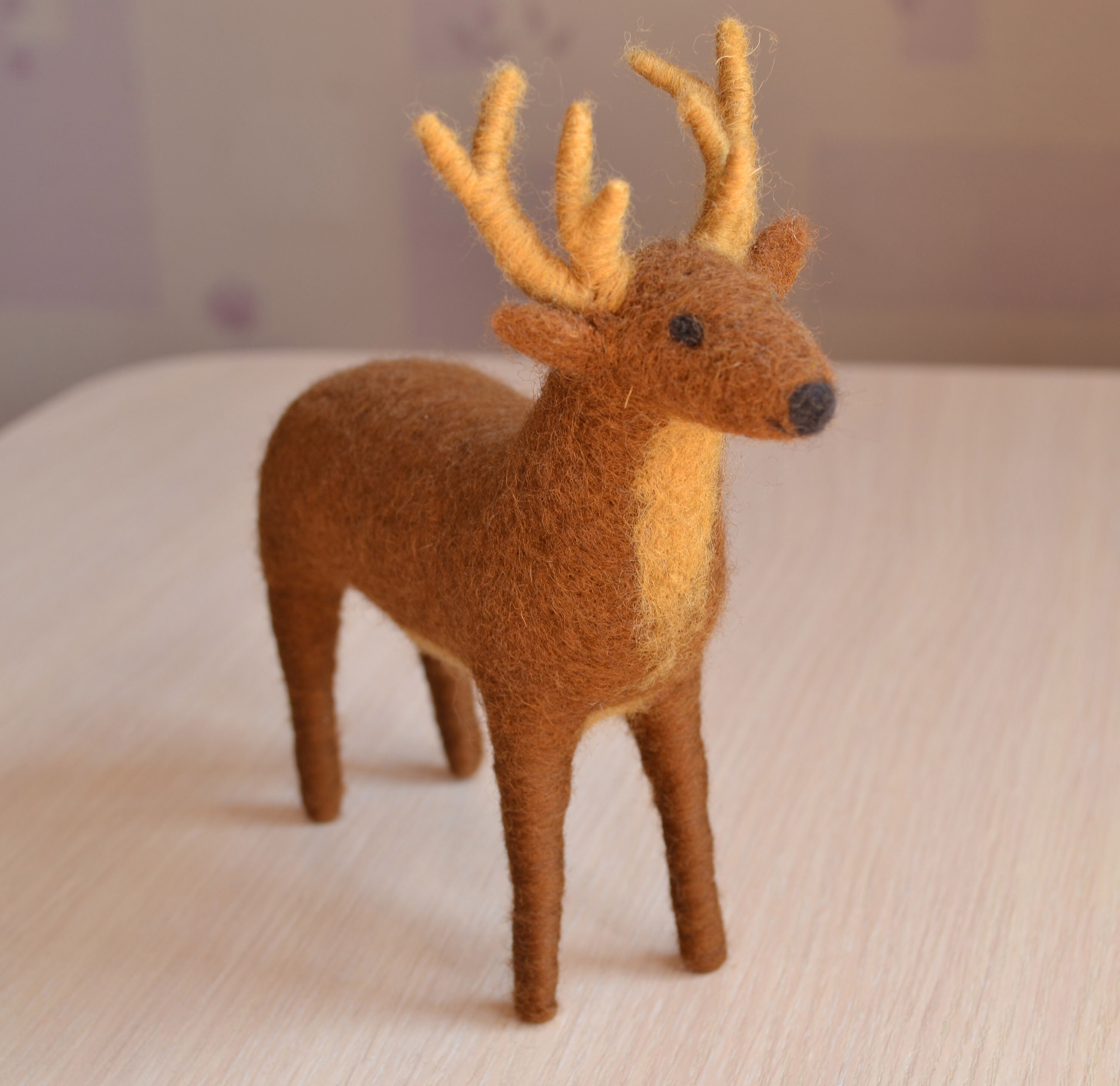Needle Felted Deer Felt Animals Felt Deer Toy Needle Felted Etsy