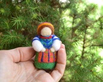 Wool Doll in Folk Costume