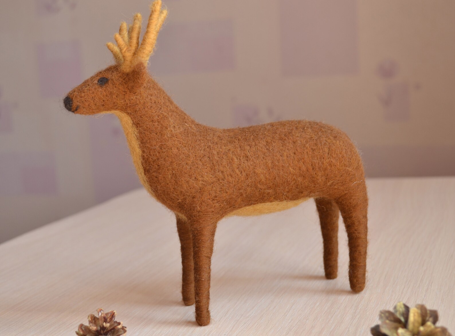 Needle Felted Deer Felt Animals Felt Deer Toy Needle Felted Etsy