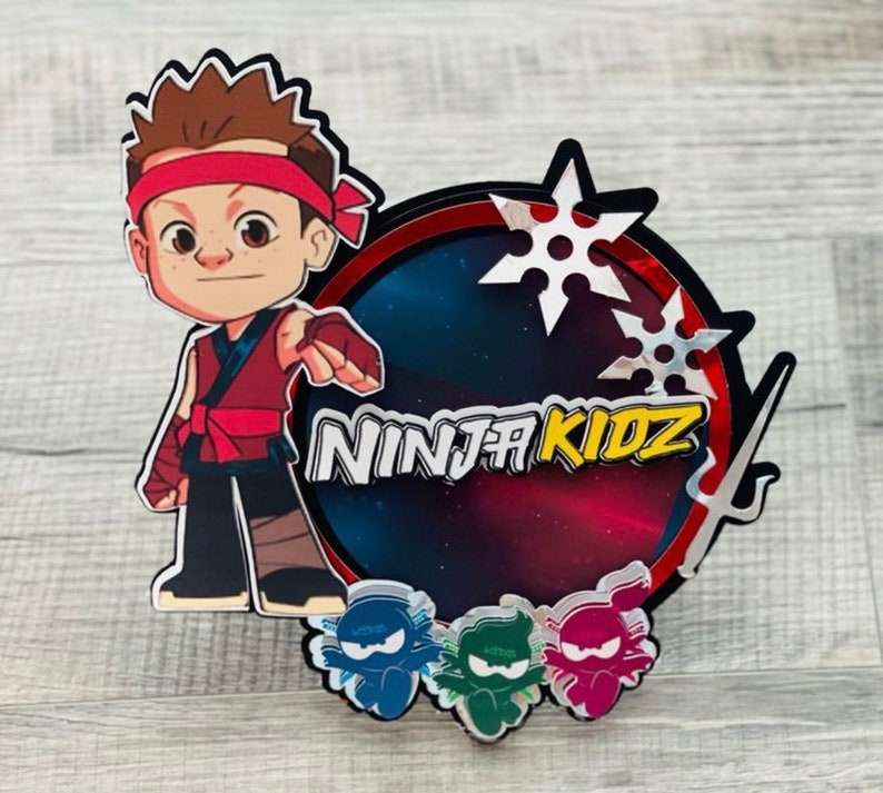 Ninja Kidz Cake Topper Ninja Kidz Party Decor Ninja Kidz - Etsy Australia