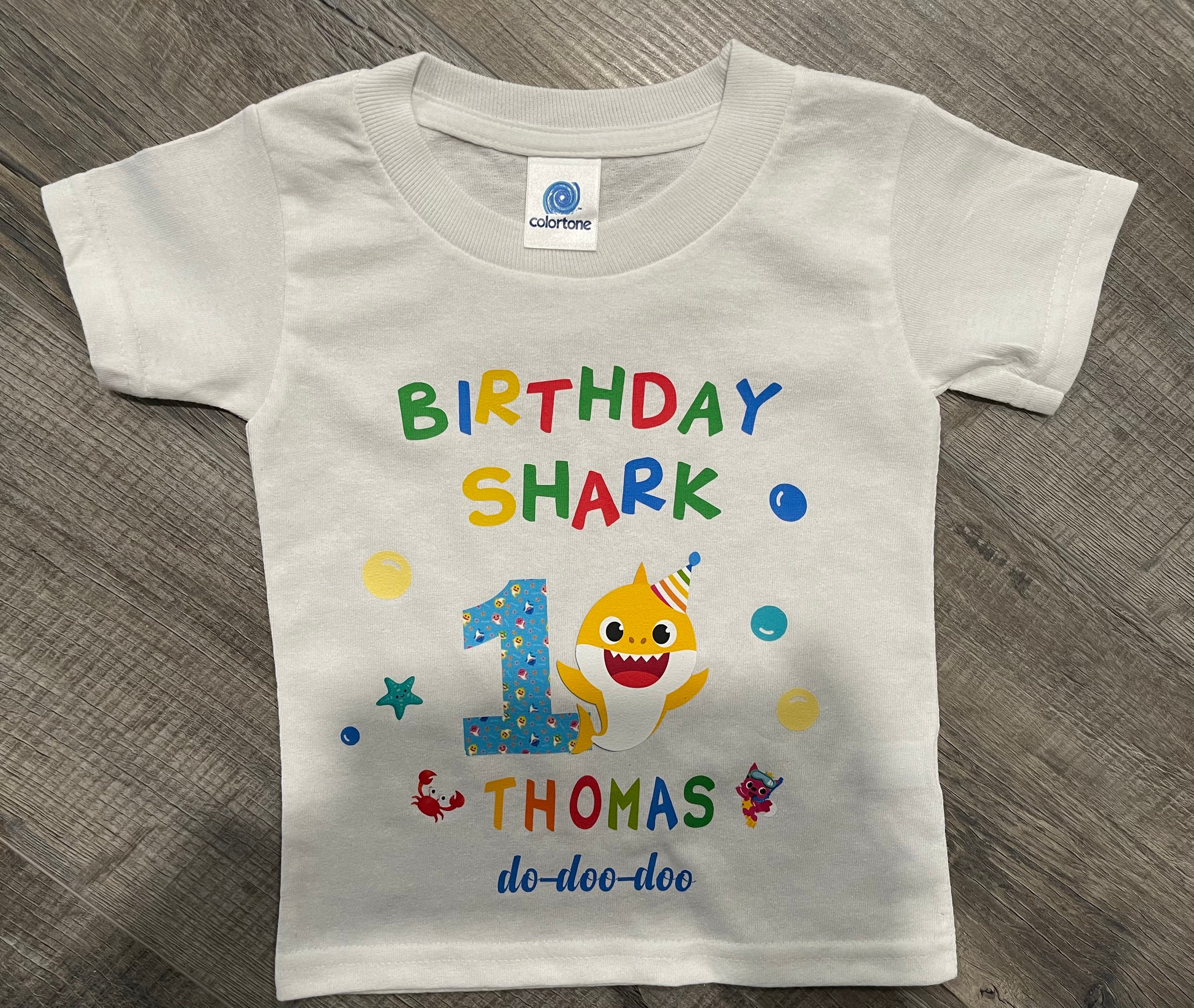 Custom Baby Shark Birthday T Shirt Girl and Boy Personalized - Etsy