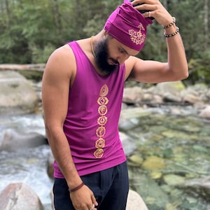 Herren Yoga Tank, Herren Shirt, Yoga Kleidung Herren, Herren Boho Tank, Herren Festival Tank, Herren Hippie Tank, Chakra Top Herren