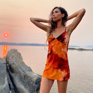 Nachhaltiges Bio Baumwollkleid, Handgefärbtes Kleid, Bio Bambus Göttin Kleid, Pixie Kleid, Hippie Kleid, Tribal Kurzes Kleid, Boho Kleid