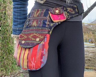Ikat Utility Belt Handmade Boho Festival Fanny Pack