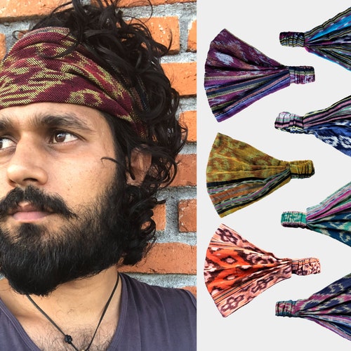 Hippie Headband /Pick a Colour / Wide yoga headband / Womens Headband / Workout Headband / Boho Cotton Bandana / Mens Headband