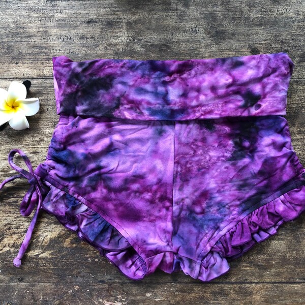 Hot Yoga Shorts, Tie dye Shorts, Short shorts women, Booty Shorts, Festival Shorts, Hippie Shorts, Unique shorts, High Waisted Shorts,Purple