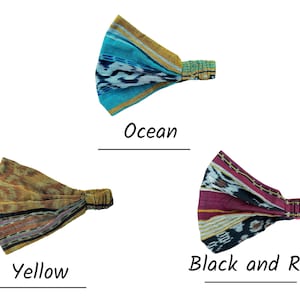 Hippie Headband Pick a Colour Wide yoga headband Womens Headband Multipurpose Face Mask Boho Cotton Bandana / Mens Headband image 6