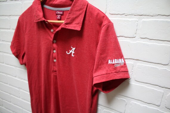 Vintage 90's ALABAMA CRIMSON-TIDE Crimson Polo Sh… - image 4