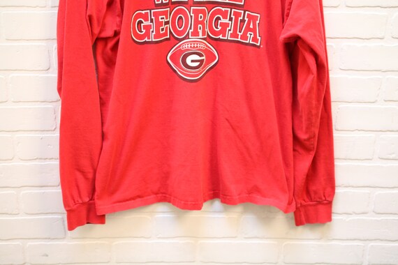 Vintage 90's Georgia Bulldogs Red Long Sleeve T-S… - image 2