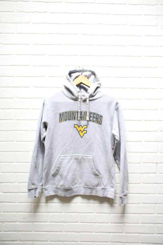 Vintage WEST VIRGINIA Mountaineers Gray Hoodie, B… - image 1