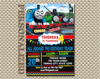Thomas The Train Invitation Etsy