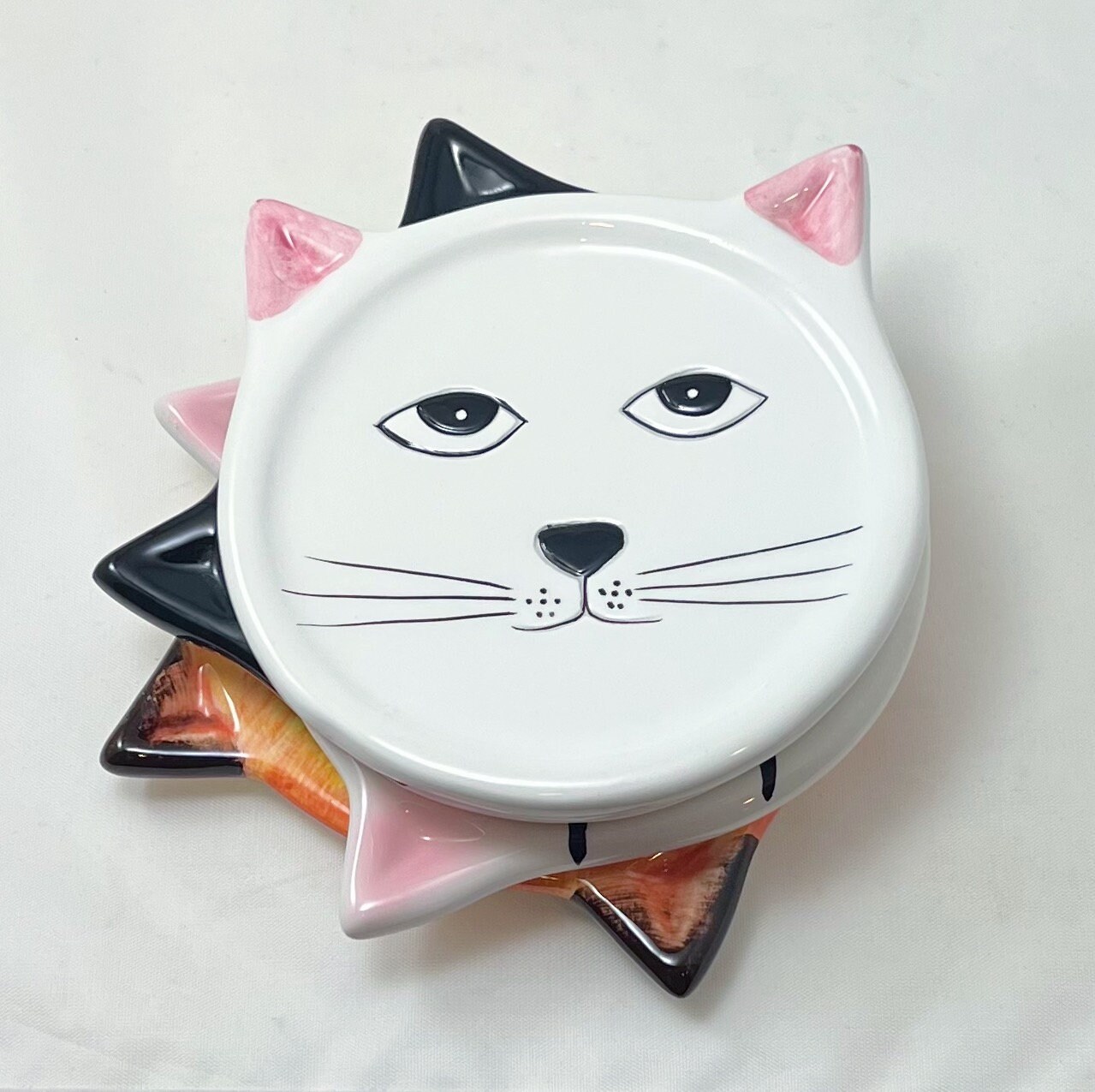 Cat Coasters SVG Bundle by Oxee, Funny Coasters, Doodle Cat Face