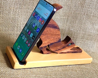 Striped Cat Cell  Phone Holder