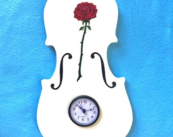 child\'s picture to this Violin themed wall clock! Acoustic Violin Clock – Handmade Music Lover Wall Decor - Etsy main image 4