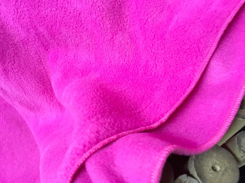 blanket throw Solid Hot Pink 60 X 50 Inches Soft fuzzy warm cuddly fleece