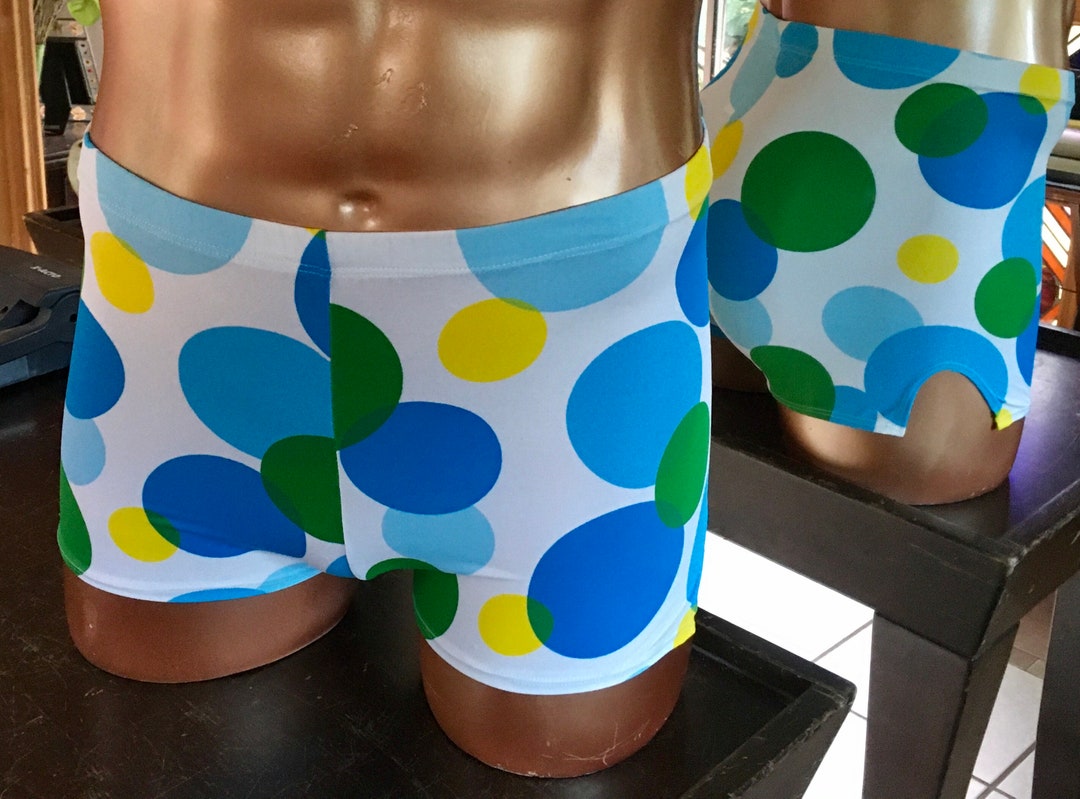 X Small Polka Dot Unlined Swim Trunks Bikini Bikini Etsy