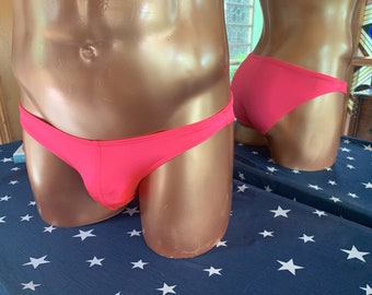 Small, Shocking coral, full back, bikini, swimsuit, bathing suits, Unlined, MaryAngelBoutique, Starwearusa, American made