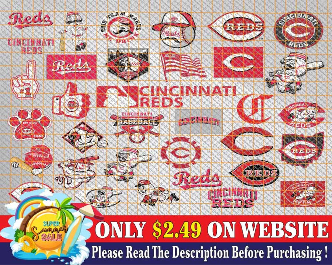 Cincinnatiredssvg Baseball Team Svg Bundle Svg Files ML Etsy