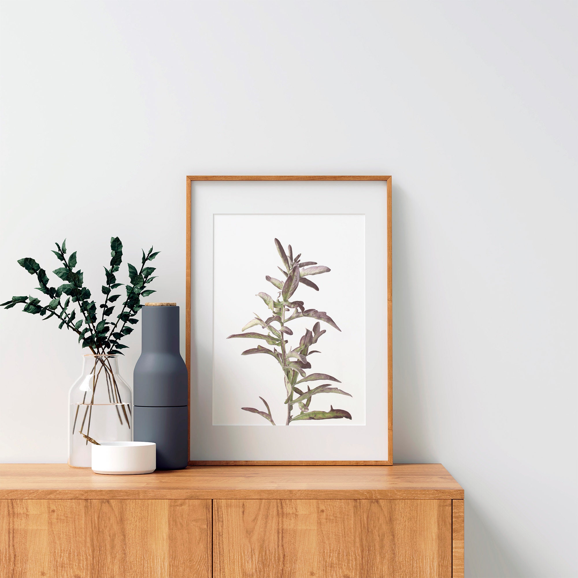 Botany Print Leaf Printable Botanical Prints Rustic Art Etsy