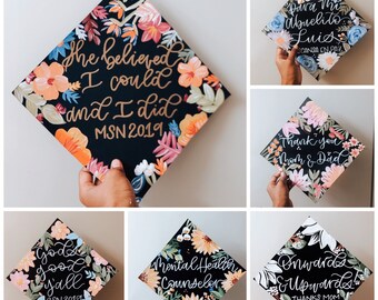 Customized Graduation Cap Topper (Hand-painted)