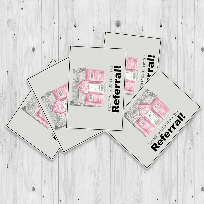 Thank you referral real estate thank referrals appreciate | Etsy