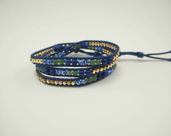 Blue Wrap Bracelet