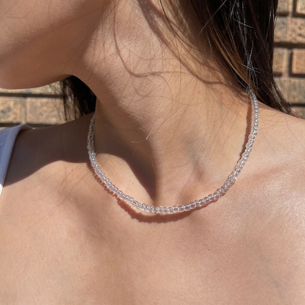 clear bead necklace