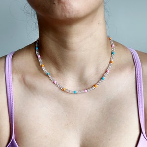Clear beaded necklace