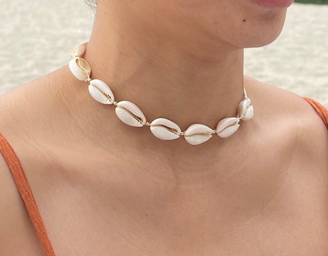 Cowrie Shell Choker Necklace - Etsy