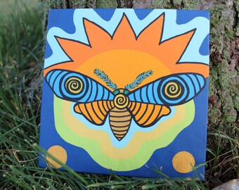 Moth Spirit Original Meditation Art Painting