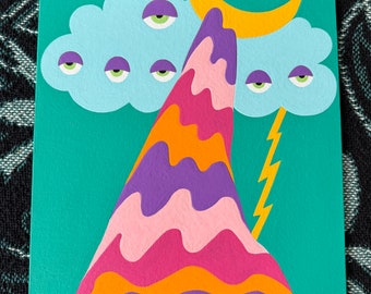 Storm Mountain Original Meditation Art / Unconditional Love Meditation Art