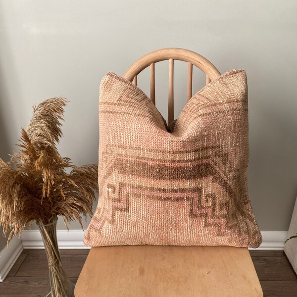 Pink Brown Pillow Etsy