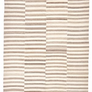 Alfombra kilim 8x10, alfombra orgánica hecha con lana, alfombra de área 8x10, alfombra de lana hecha a mano, alfombra de lana beige 8x10, alfombra de sala de estar hecha con lana.