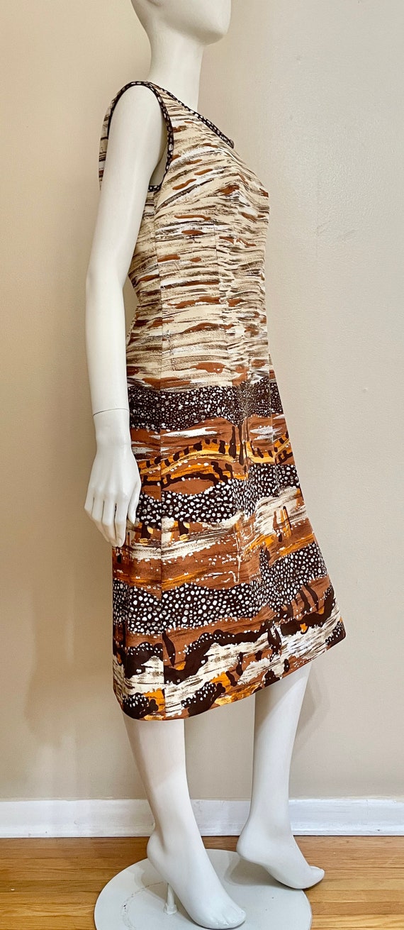 Vintage 1970’s desert scape midi dress. Earth ton… - image 5