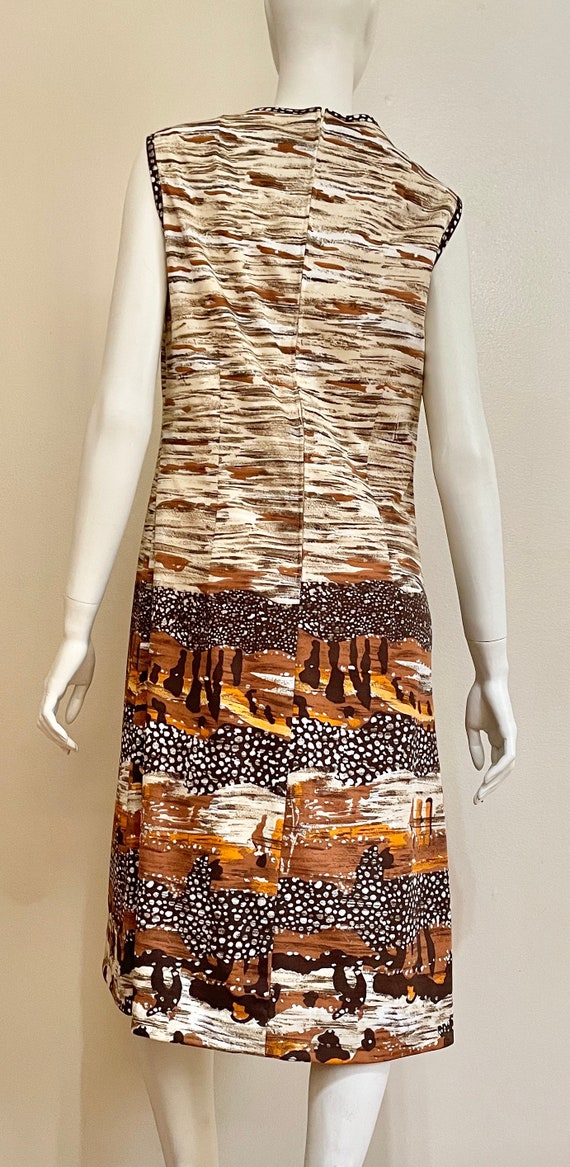 Vintage 1970’s desert scape midi dress. Earth ton… - image 6