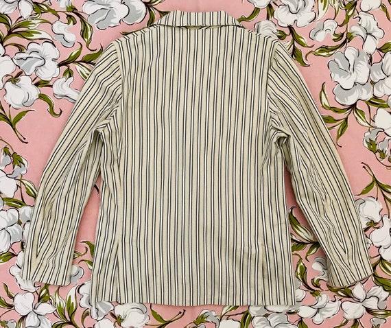 Vintage 1970’s monochrome vertical stripe blazer.… - image 3