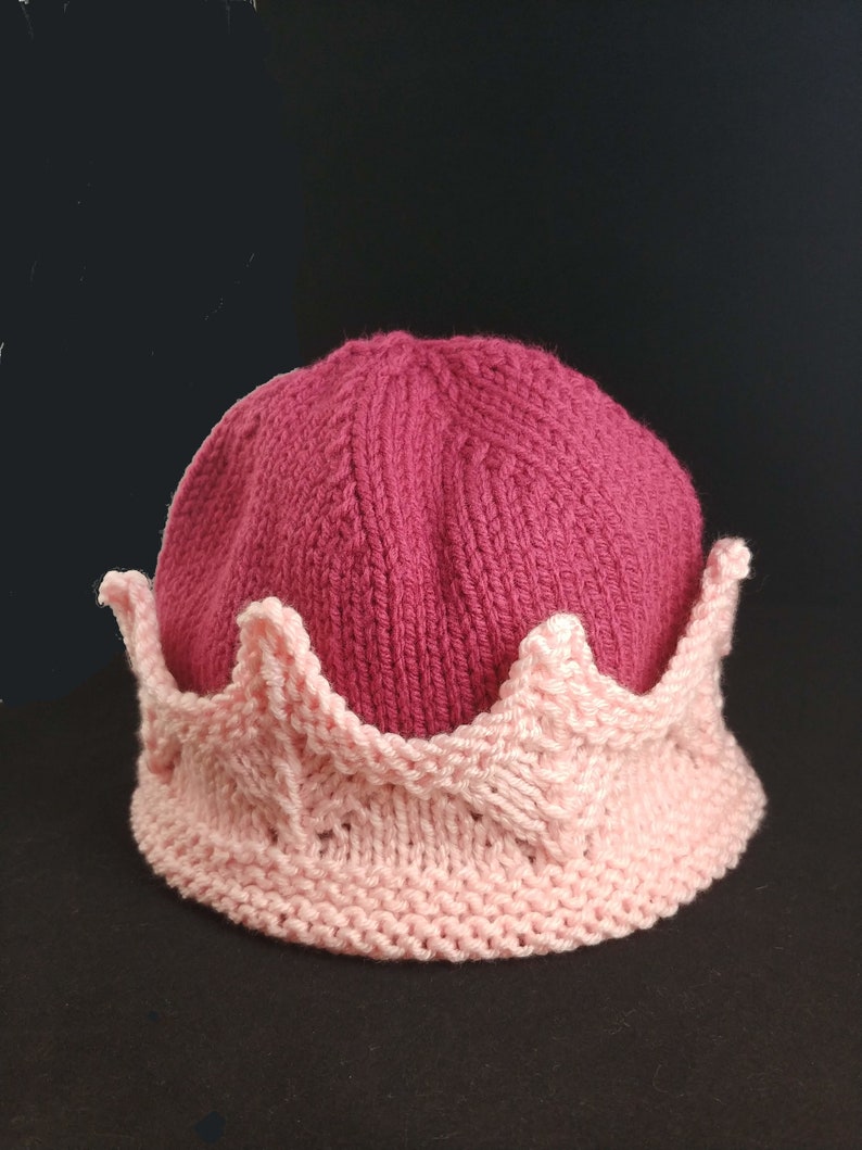 EJY Baby Crown Hats Toddler Birthday Hat Newborn Baby Shower Girls Boys Knitted Caps