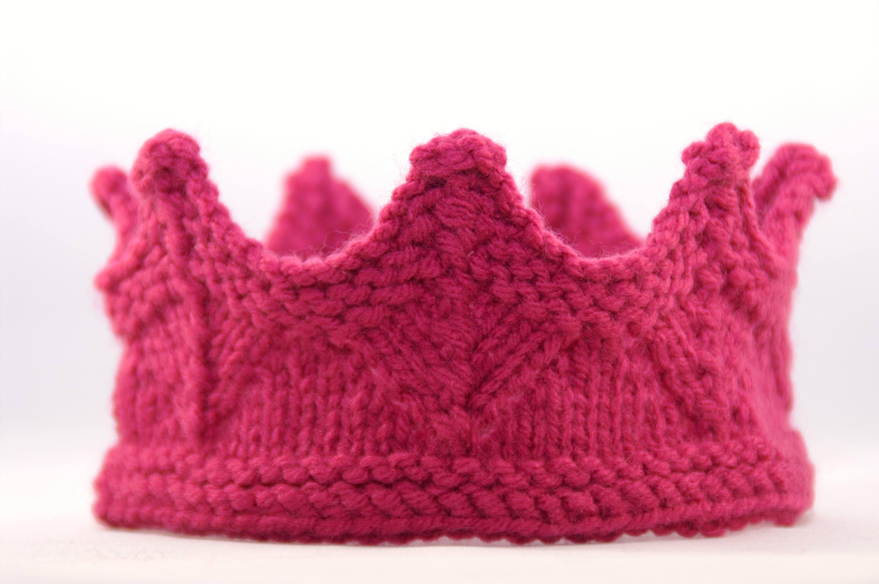 Knit Crown Pink princess crown for kids adults and Etsy