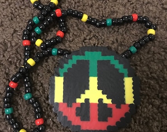 Peace Custom Perler Necklace