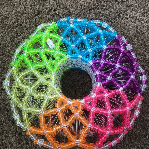 Transparent Rainbow Slinky Kandi Cuff