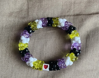 Non-Binary Pride Armband/Pride Armband/Pride Schmuck/LGBT+ Pride/Kandi Armband