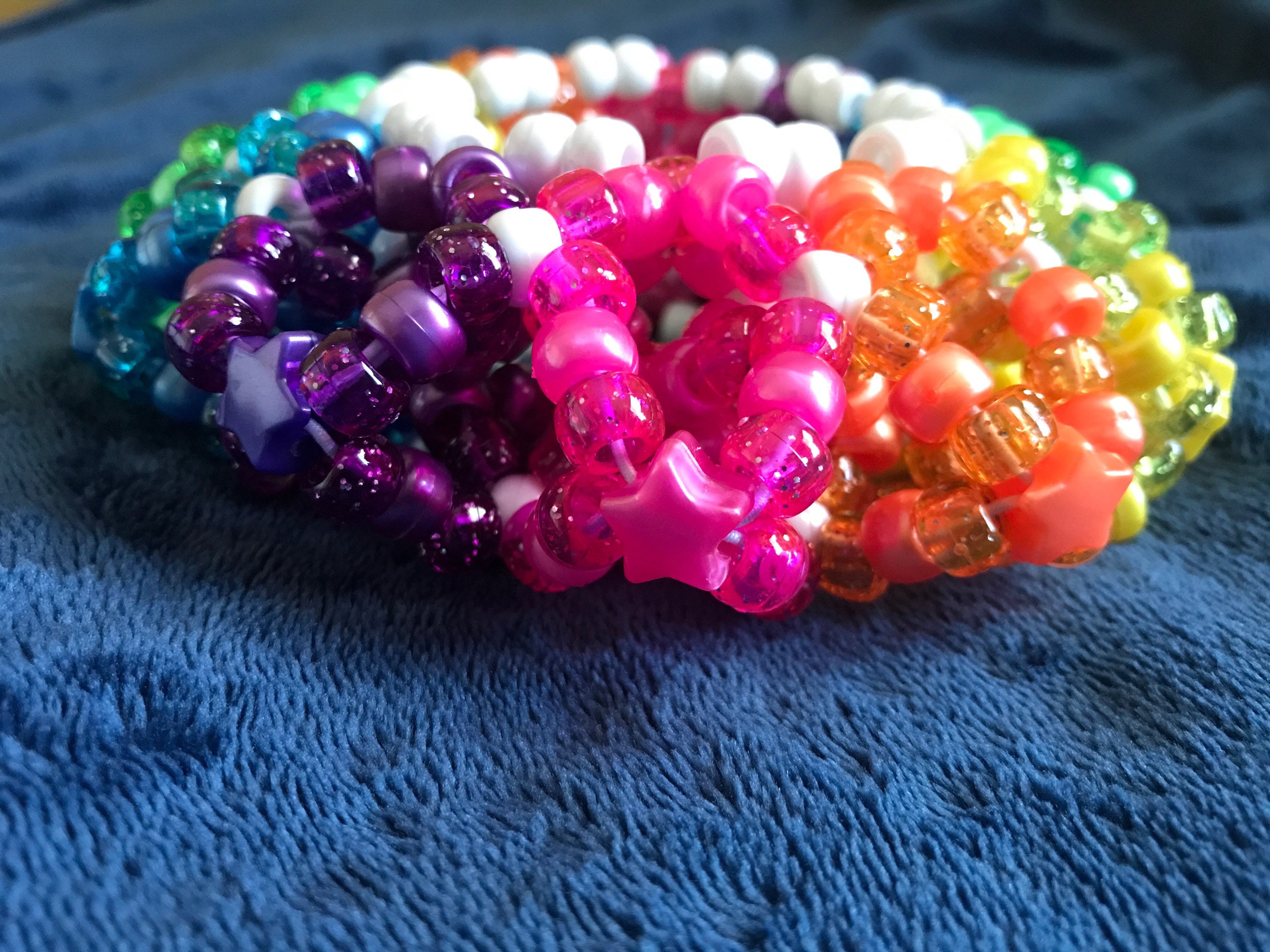 Rainbow kandi best sale cuff