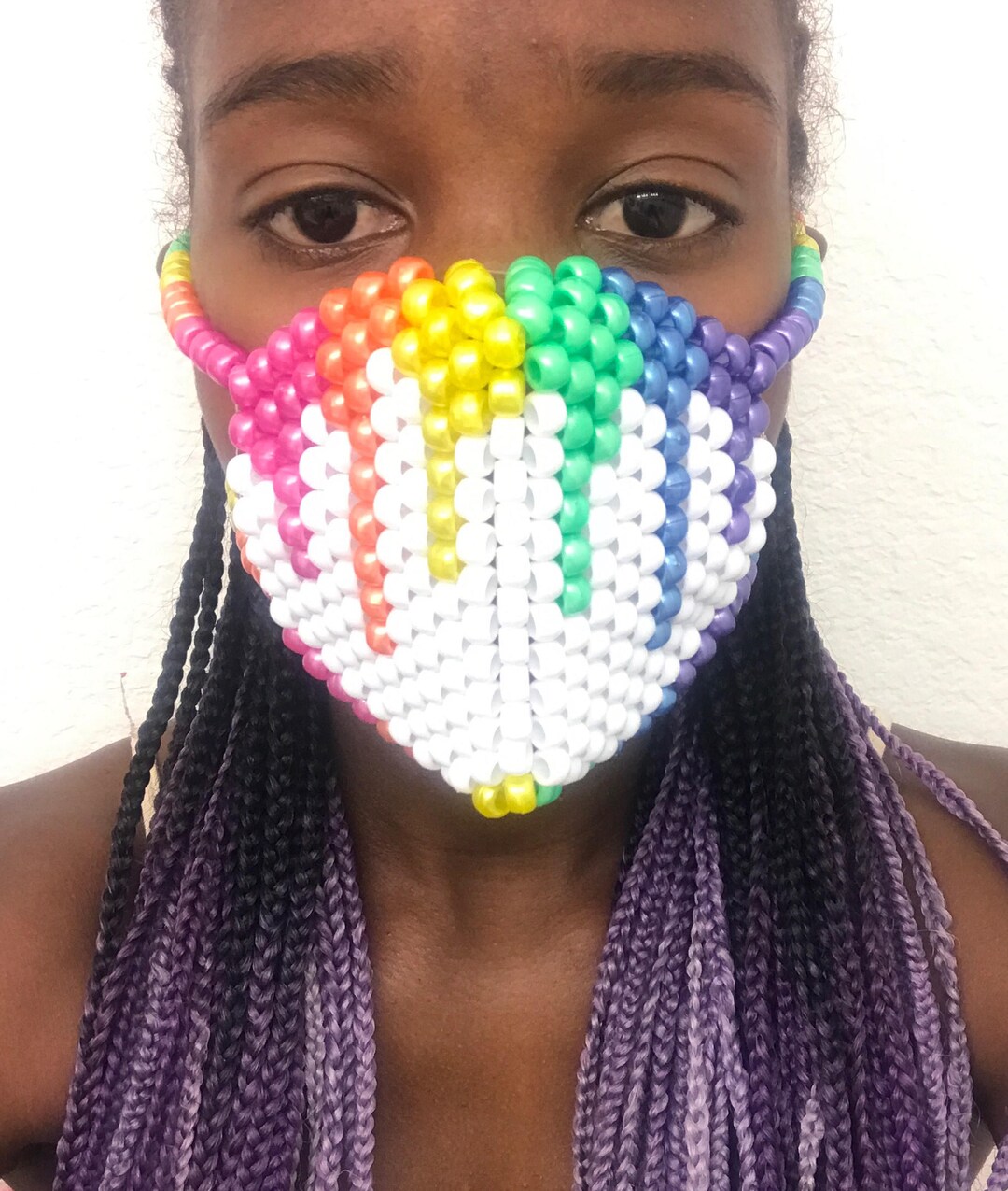 Pearl Rainbow Drip Mask - Etsy