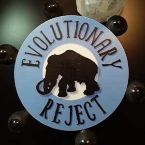 Woolly Mammoth - Evolutionary Reject 3&quot; Vinyl Sticker