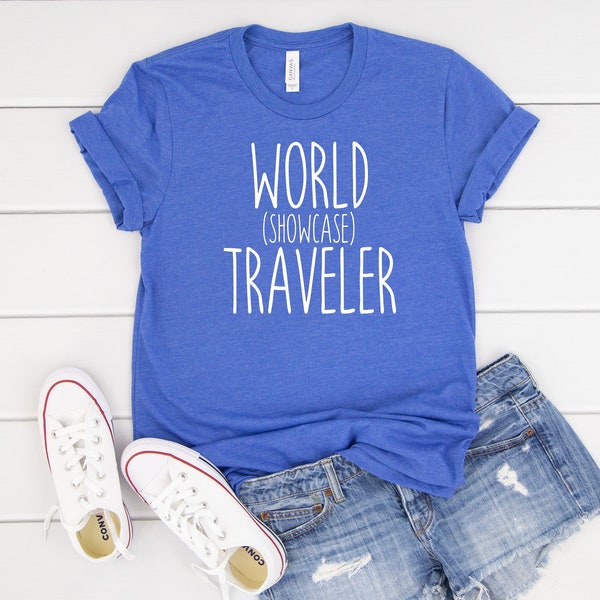 World Showcase Traveler Crew Neck Shirt - Disney - Epcot - Food and Wine - Flower and Garden - Vacation - Matching Shirt - Disney World